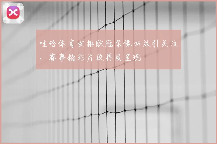 哇哈体育女排欧冠录像回放引关注,赛事精彩片段再度呈现